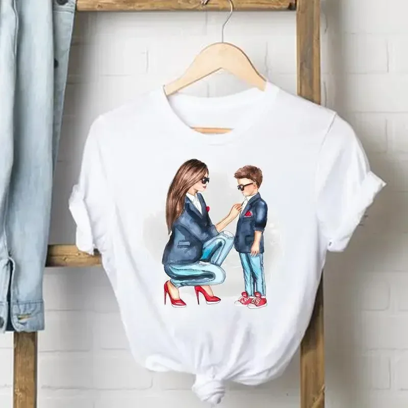 Watercolor Mom Son Mother Mama Tee Shirt Lady Clothes Top Short Sleeve Fashion Tshirt Summer Female T Women Graphic T-shirts
Watercolor Mom Son Mother Mama Tee Shirt Lady Clothes Top Short Sleeve Fashion Tshirt Summer Female T Women Graphic T-shirts