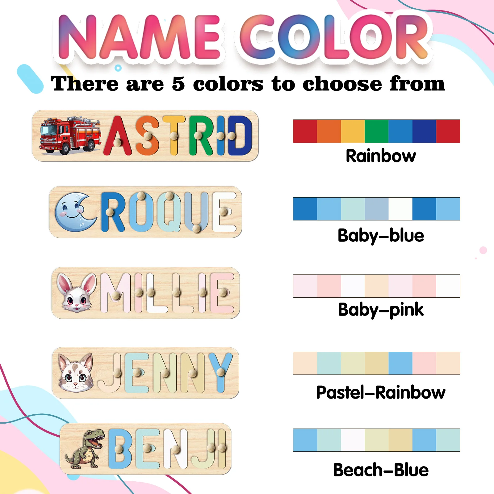 Personalized Name Puzzles, Customized Wooden Puzzles, Perfect Gifts for Birthdays, Holidays & Anniversaries
Personalized Name Puzzles, Customized Wooden Puzzles, Perfect Gifts for Birthdays, Holidays & Anniversaries