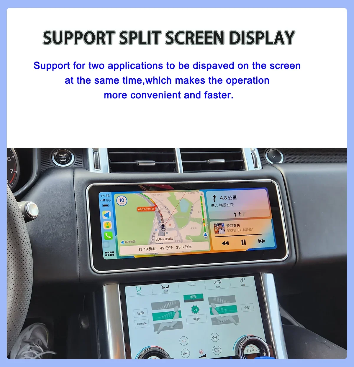 12.3 Inch For Range Rover Vogue L405 2017 - 2019 Multimedia Android Car Radio Automotive Carplay GPS Navigation Headunit Monitor
12.3 Inch For Range Rover Vogue L405 2017 - 2019 Multimedia Android Car Radio Automotive Carplay GPS Navigation Headunit Monitor