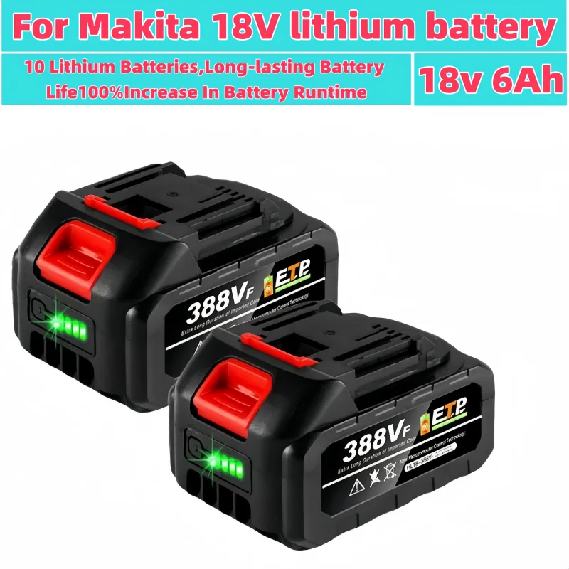 For Makita 18V Tool Battery18-20V Rechargeable Lithium Battery EU Plug for Brushless Chainsaw Drill Electric Wrench
For Makita 18V Tool Battery18-20V Rechargeable Lithium Battery EU Plug for Brushless Chainsaw Drill Electric Wrench