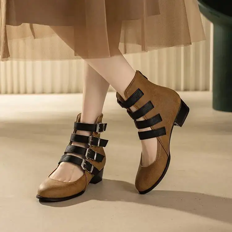Pumps Gothic Mary Jane Women Ankle Boots Buckle Strap Block Heel Round Toe Back Zipper Shoes Retro Punk Footwear
Pumps Gothic Mary Jane Women Ankle Boots Buckle Strap Block Heel Round Toe Back Zipper Shoes Retro Punk Footwear