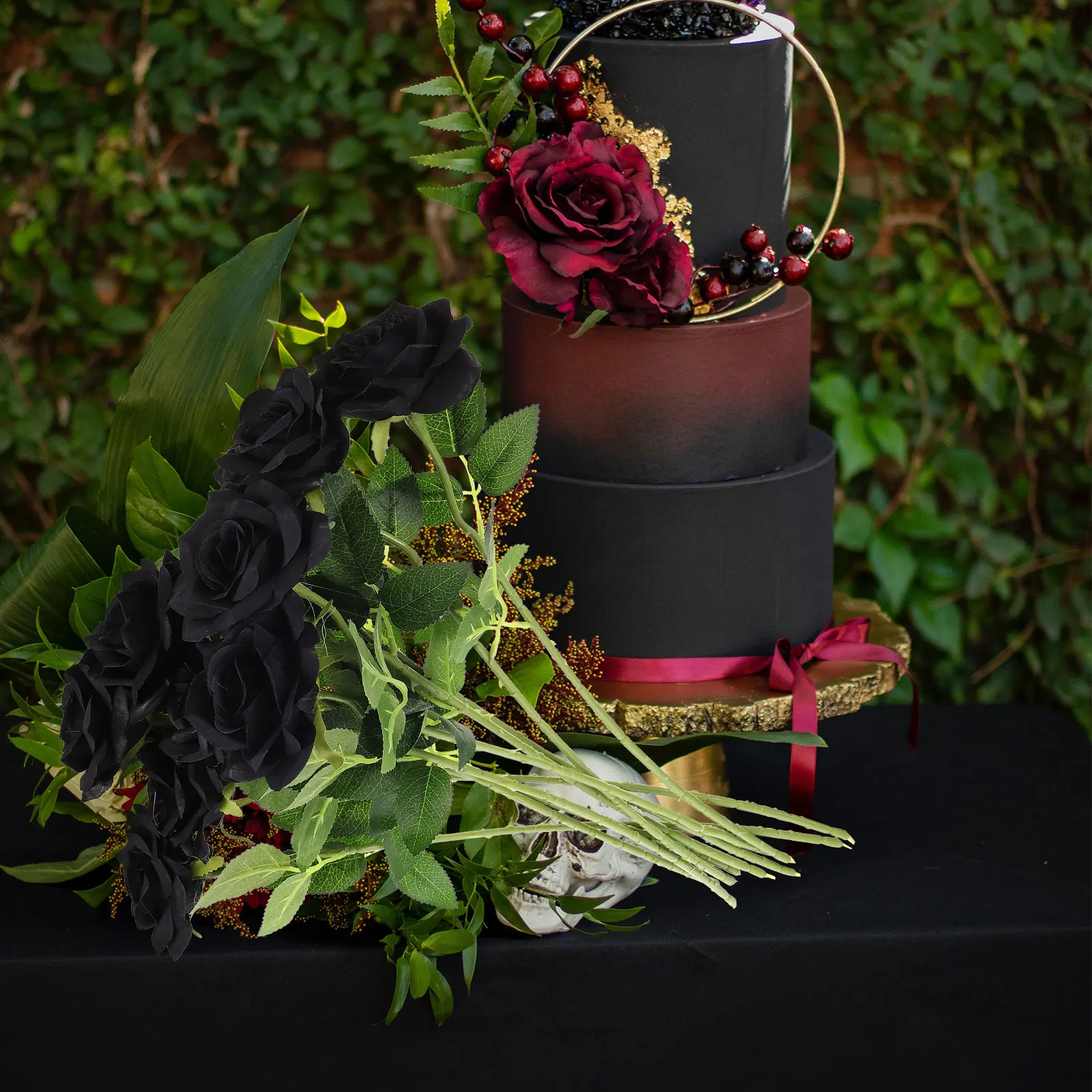 10 Pcs Black Rose Decoration Halloween Flower Decorations Artificial Ornament Wreath Simulated Bouquet Silk Fake Flowers
10 Pcs Black Rose Decoration Halloween Flower Decorations Artificial Ornament Wreath Simulated Bouquet Silk Fake Flowers
