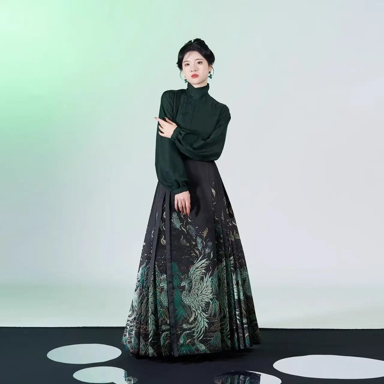 Retro Improved Ancient Ma Mian Skirt Loose Shirt Long Skirt Chinese Traditional Style Two Pieces Set for Women Daily Hanfu Dress
Retro Improved Ancient Ma Mian Skirt Loose Shirt Long Skirt Chinese Traditional Style Two Pieces Set for Women Daily Hanfu Dress