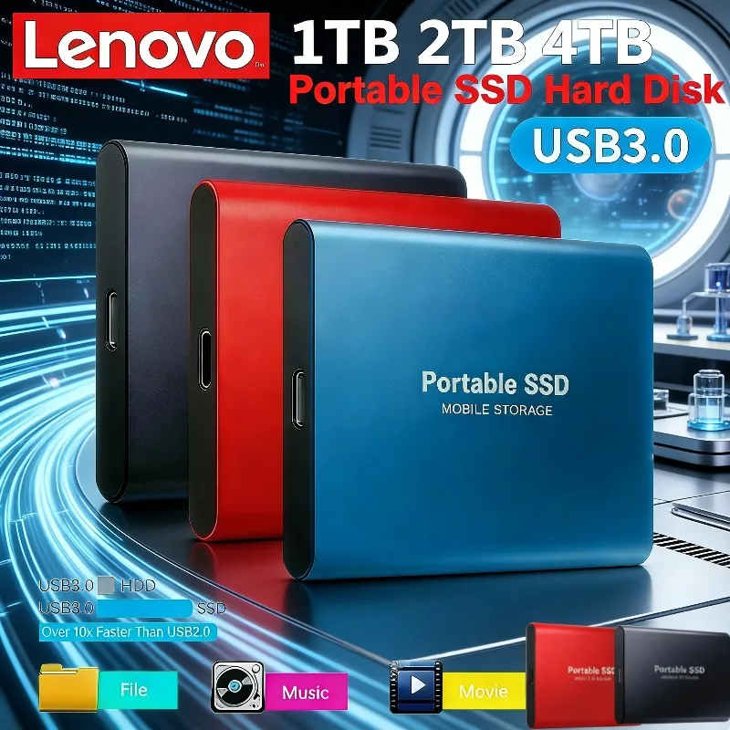 Новый внешний жесткий диск Lenovo 2 ТБ, портативный SSD, высокоскоростной твердотельный накопитель USB 3.1 для ноутбуков/ПК/MAC
Новый внешний жесткий диск Lenovo 2 ТБ, портативный SSD, высокоскоростной твердотельный накопитель USB 3.1 для ноутбуков/ПК/MAC
