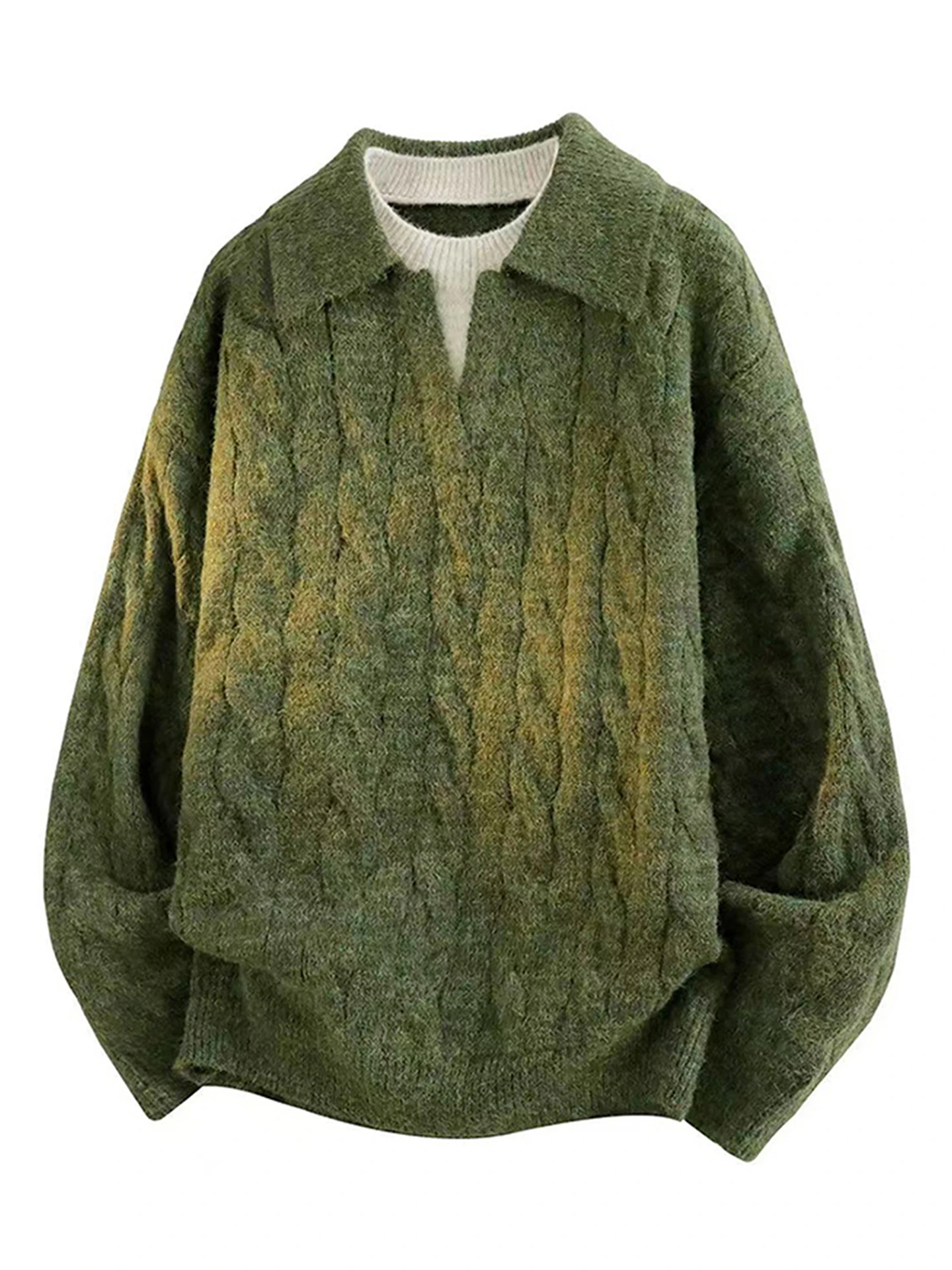 Американский витой свитер в стиле ретро, мужской зимний вязаный свитер с воротником-стойкой, повседневный длинный топ обычного кроя
Американский витой свитер в стиле ретро, мужской зимний вязаный свитер с воротником-стойкой, повседневный длинный топ обычного кроя