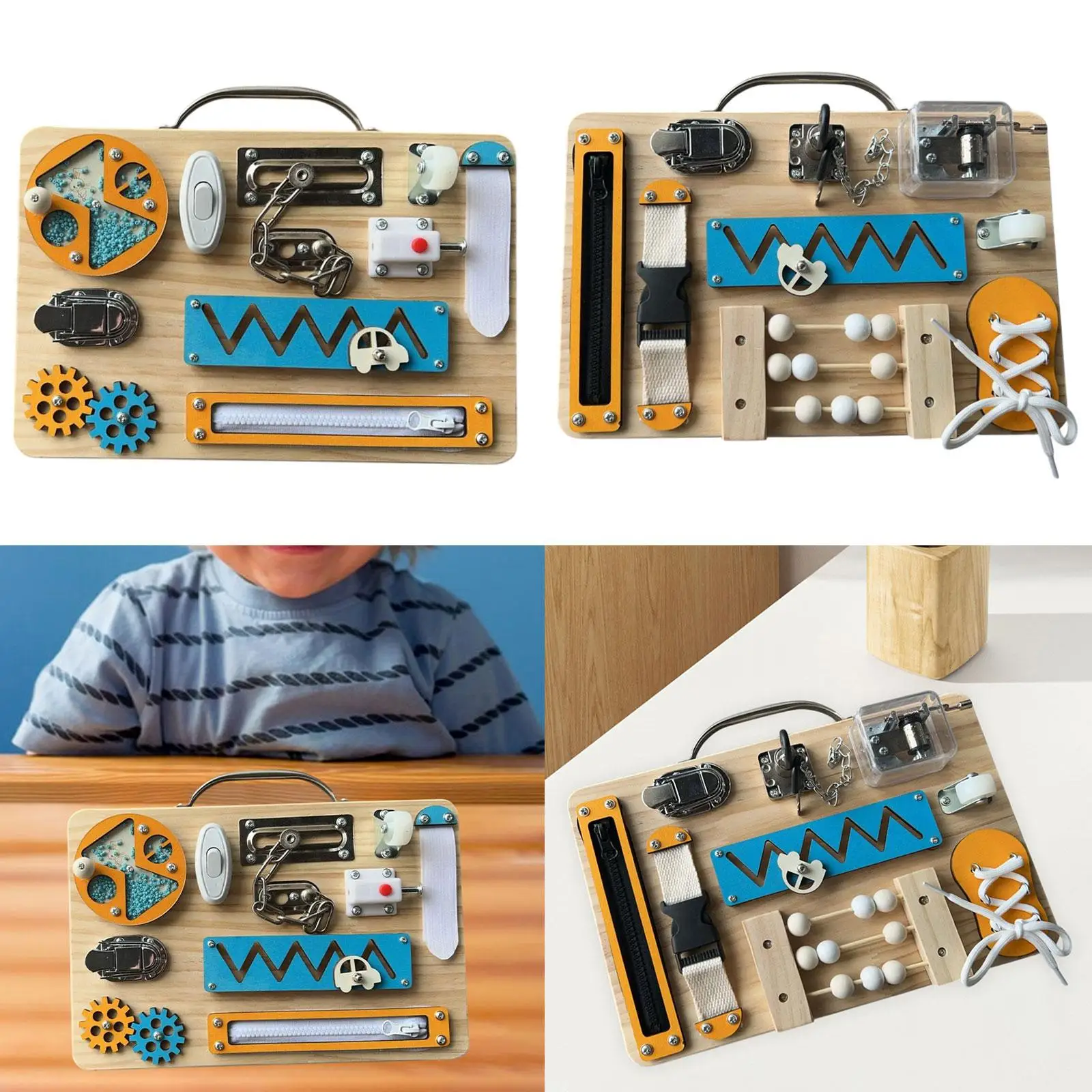 Wood Busy Board Zipper Sensory Toy for Travel Toy Birthday Gift Boys Girls
Wood Busy Board Zipper Sensory Toy for Travel Toy Birthday Gift Boys Girls