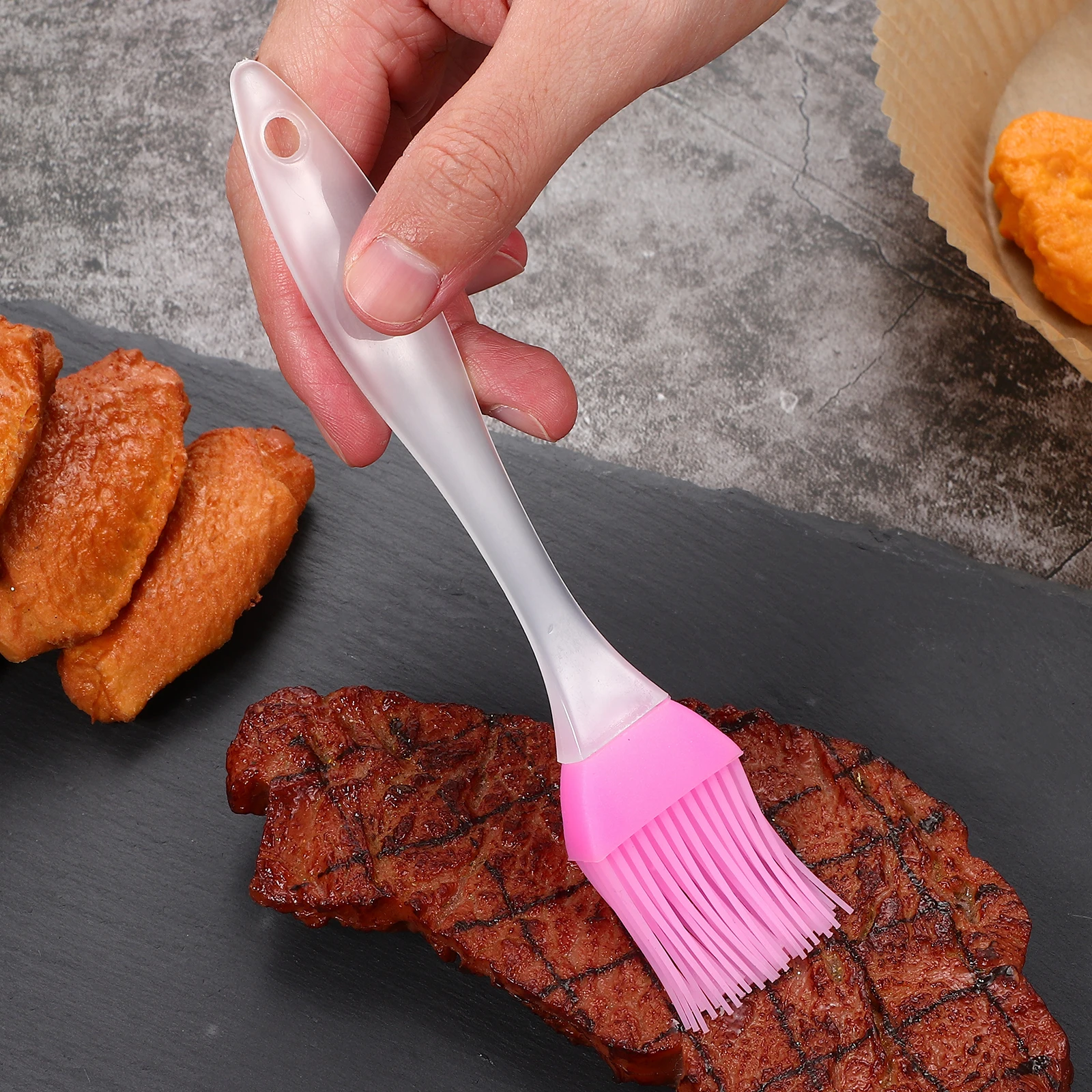 1 set 9 Inch Grey Silicone Food Tong BBQ Oil Brush Stainless Steel Household Reusable Cooking Tongs Kitchen Essentials
1 set 9 Inch Grey Silicone Food Tong BBQ Oil Brush Stainless Steel Household Reusable Cooking Tongs Kitchen Essentials