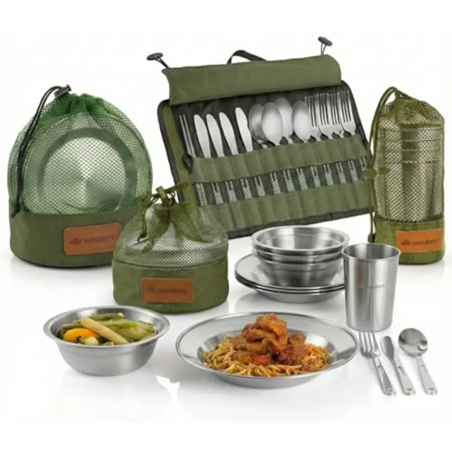 Unique Complete Messware Kit Polished Stainless Steel Dishes Set Tableware Dinnerware Camping Buffet Includes - Cups Plates Bow
Unique Complete Messware Kit Polished Stainless Steel Dishes Set Tableware Dinnerware Camping Buffet Includes - Cups Plates Bow