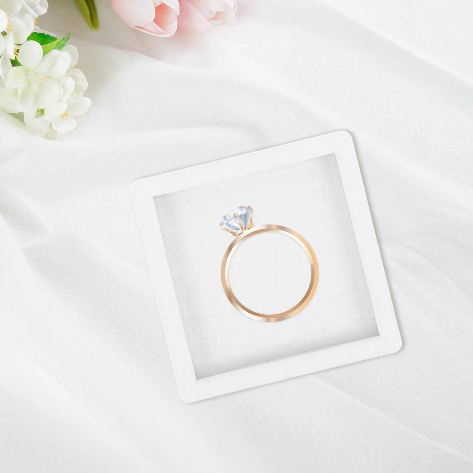 4Pcs White Jewelry Display Boxes Mini Square Clear Lid Sponge Interior Small Stone Ring Earring Organizer Case Storage
4Pcs White Jewelry Display Boxes Mini Square Clear Lid Sponge Interior Small Stone Ring Earring Organizer Case Storage
