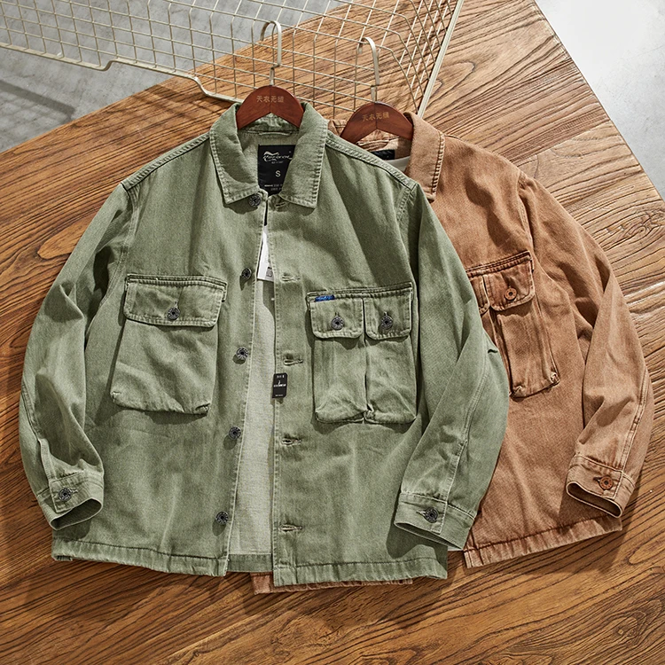 Autumn Winter New American Retro Heavyweight Denim Cargo Jacket Men's Fashion 91.7% Cotton Washed Old Multi Pocket Casual Coat
Autumn Winter New American Retro Heavyweight Denim Cargo Jacket Men's Fashion 91.7% Cotton Washed Old Multi Pocket Casual Coat