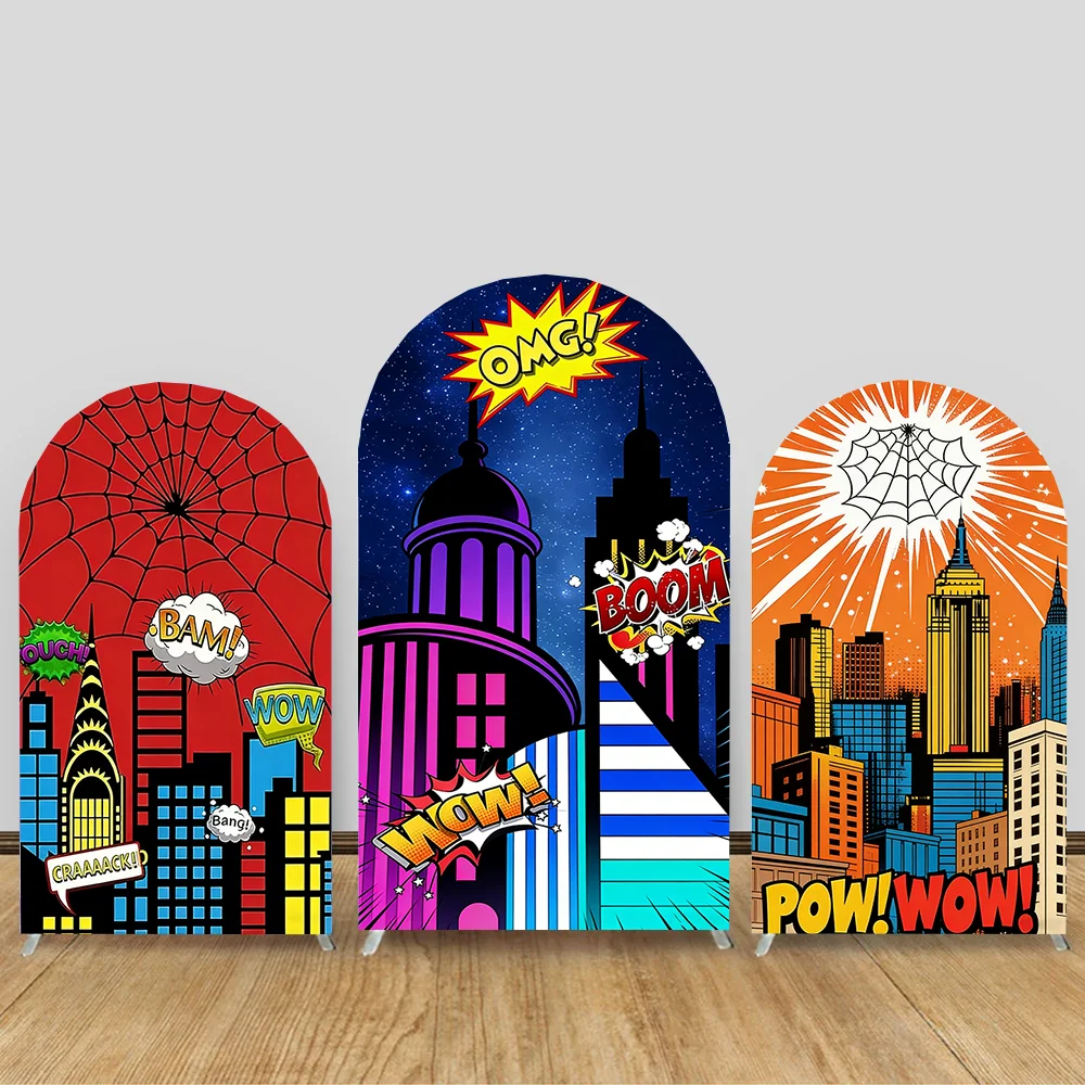 Superhero City Building Arch Backdrop Marvel Cover Birthday Party decorate Photograph Background Decoration Baby Shower Booth
Superhero City Building Arch Backdrop Marvel Cover Birthday Party decorate Photograph Background Decoration Baby Shower Booth