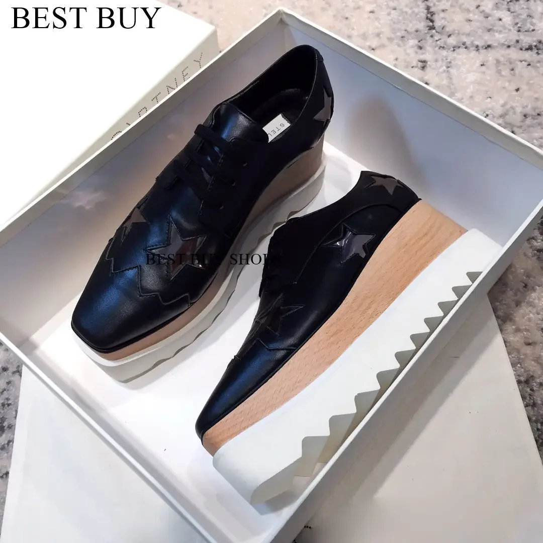 Women Fashion patent Stars high Loafers Shoes Lady Square Toe lace-up Thick Bottom Platform Wedge Shoes For Women sneakers
Women Fashion patent Stars high Loafers Shoes Lady Square Toe lace-up Thick Bottom Platform Wedge Shoes For Women sneakers