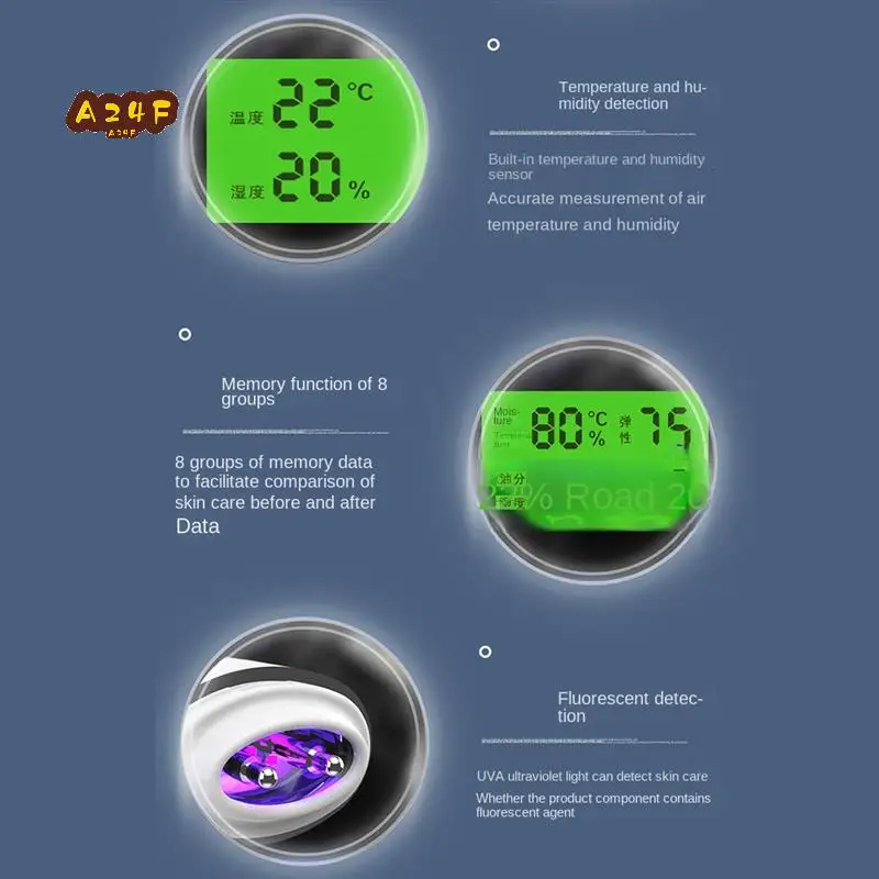 A24F-1 PCS LCD Digital Water Oil Moisture Tester Fluorescent Agent Skin Analyzer Portable
A24F-1 PCS LCD Digital Water Oil Moisture Tester Fluorescent Agent Skin Analyzer Portable