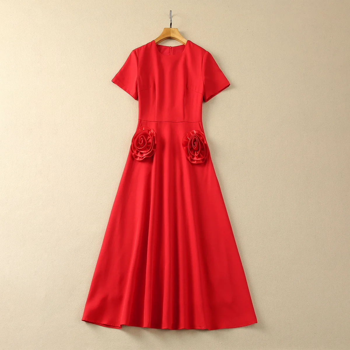 European and American women's clothes 2024 spring new Round neck Short-sleeved three-dimensional flowers fashion Red dress XXL
European and American women's clothes 2024 spring new Round neck Short-sleeved three-dimensional flowers fashion Red dress XXL