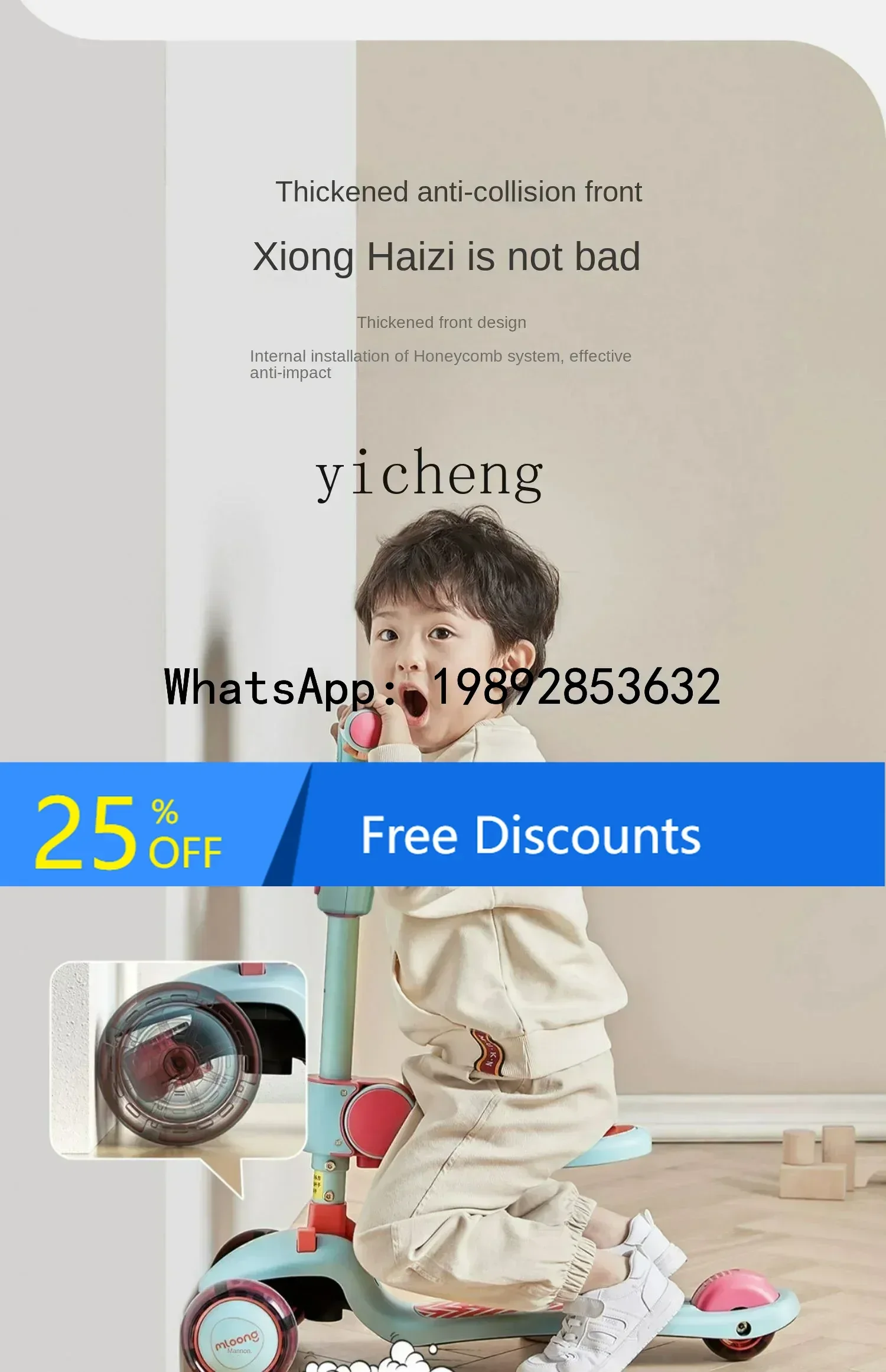 AB Children's Scooter Baby Walker Car Old Boys and Girls Can Sit and Ride Two-in-One Luge
AB Children's Scooter Baby Walker Car Old Boys and Girls Can Sit and Ride Two-in-One Luge