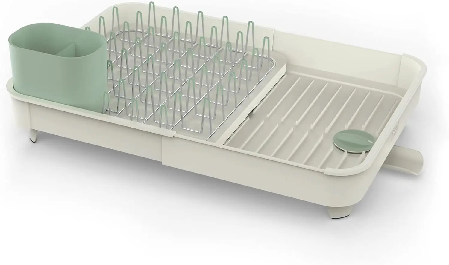 Extend Expandable Dish Drainer Rack with Removable Flatware Holder Swivel Draining Spout - Stone/Sage Green
Extend Expandable Dish Drainer Rack with Removable Flatware Holder Swivel Draining Spout - Stone/Sage Green