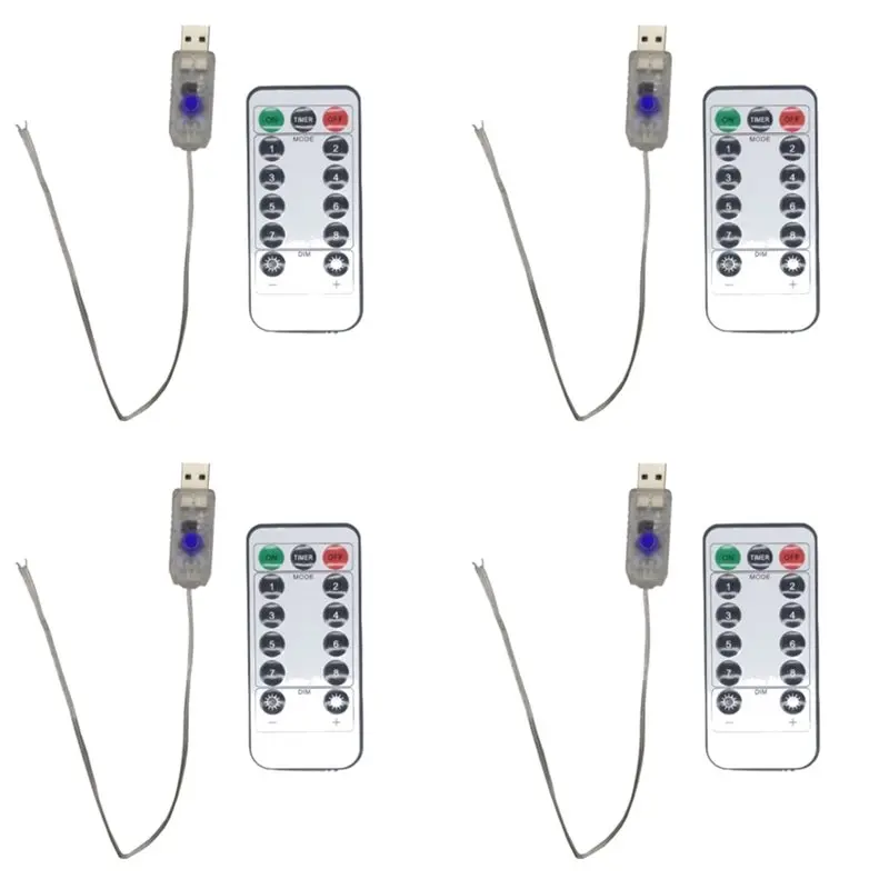LED Strip Light Remote Controller Dimmer 5V USB, 4Pcs 8 Modes Control Board For 100/200 LED Fairy String Lights
LED Strip Light Remote Controller Dimmer 5V USB, 4Pcs 8 Modes Control Board For 100/200 LED Fairy String Lights