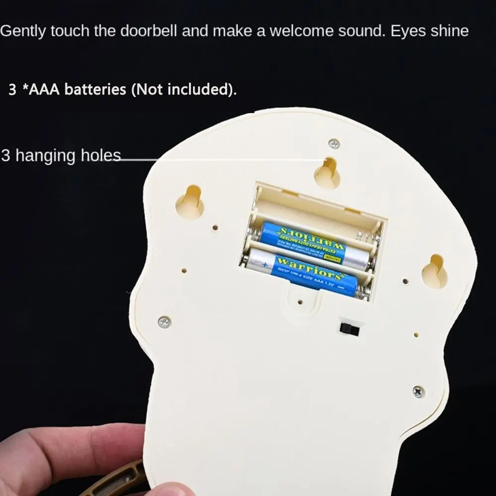 Skeleton Head Skull Doorbell With Light-up Eyes Luminous Halloween Door Knocker Scary Sound Haunted House Doorbell Outdoor
Skeleton Head Skull Doorbell With Light-up Eyes Luminous Halloween Door Knocker Scary Sound Haunted House Doorbell Outdoor