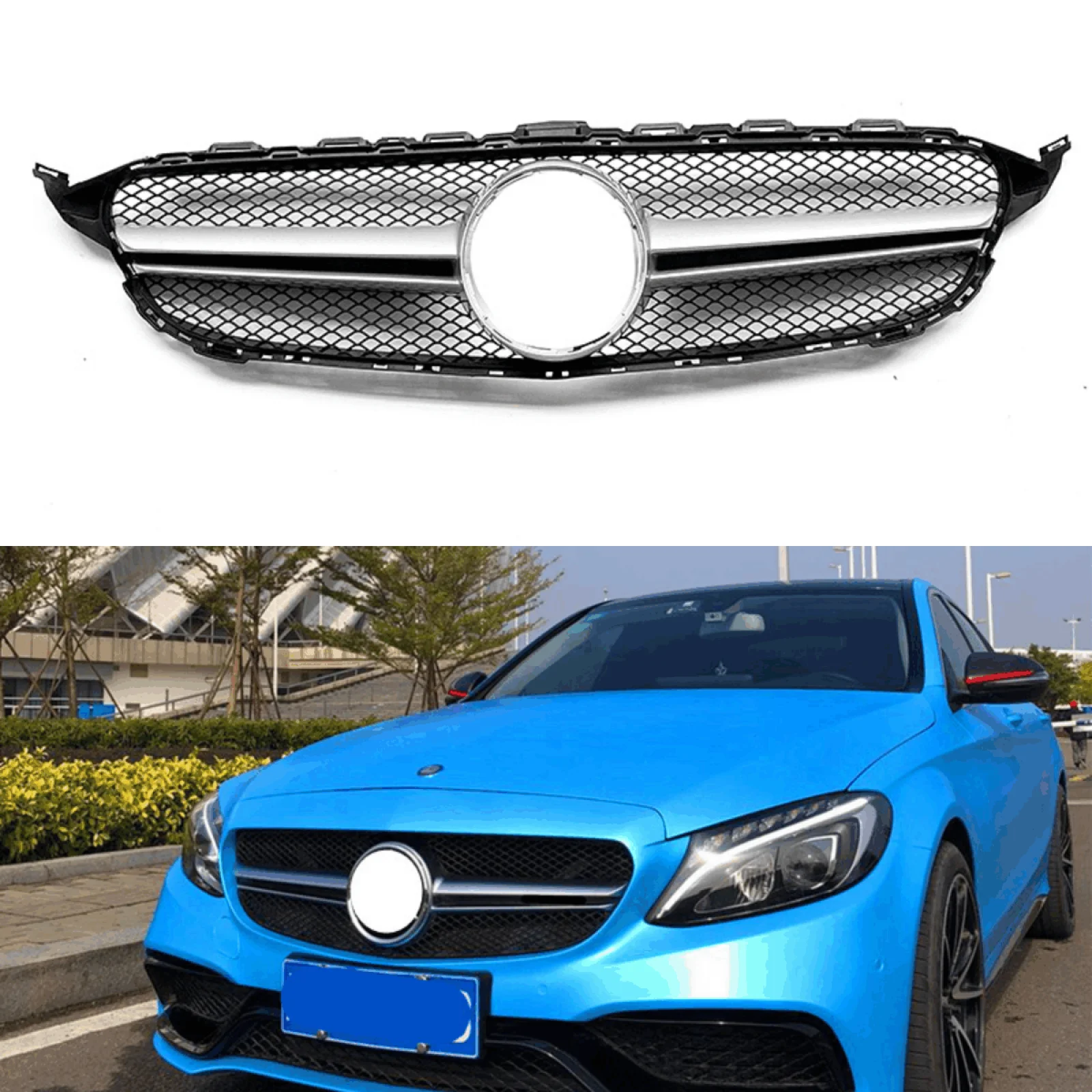 Передняя решетка для Mercedes Benz C class W205 C200 C250 C300 C350 2015-2018 без камеры
Передняя решетка для Mercedes Benz C class W205 C200 C250 C300 C350 2015-2018 без камеры