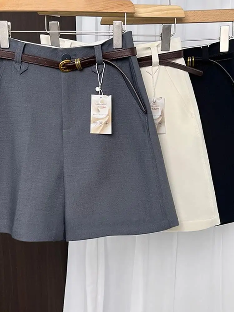 Gray Suit Pants Women's Casual Straight Leg Wide Leg Short Trousers Summer New Loose Versatile High Waist Polyester Fiber
Gray Suit Pants Women's Casual Straight Leg Wide Leg Short Trousers Summer New Loose Versatile High Waist Polyester Fiber