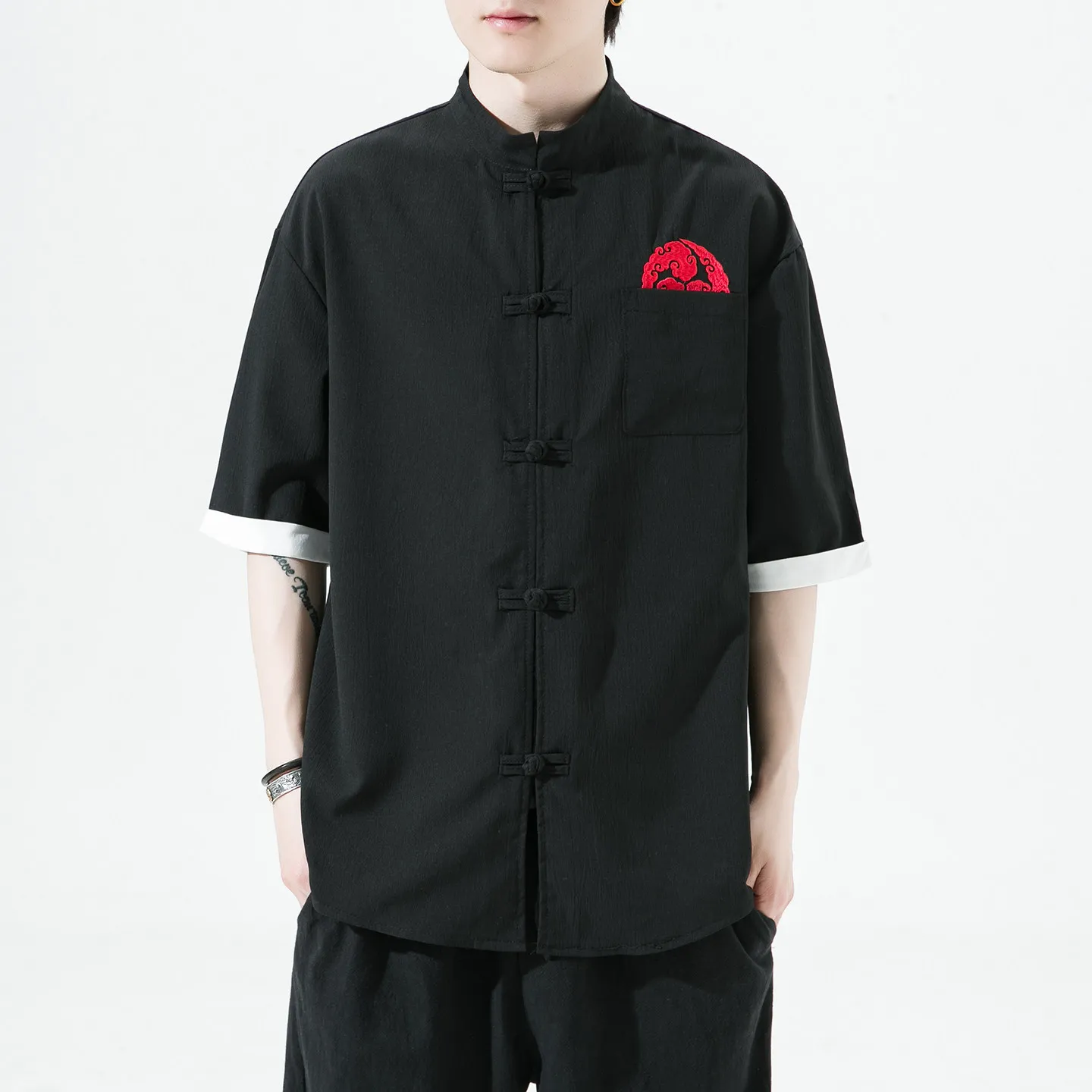 Shirts Retro Male Embroidered Kung Fu Tai Chi Casual Short Sleeves Shirts Men's Chinese Style Linen Breathable Cotton Shirts Men
Shirts Retro Male Embroidered Kung Fu Tai Chi Casual Short Sleeves Shirts Men's Chinese Style Linen Breathable Cotton Shirts Men