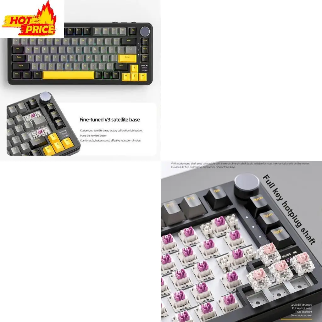 X85PRO 81Key Mechanical Keyboard Support BT5/2.4G/USB C Hot Swappable with Knob Sound Dampening Foam Layers
X85PRO 81Key Mechanical Keyboard Support BT5/2.4G/USB C Hot Swappable with Knob Sound Dampening Foam Layers