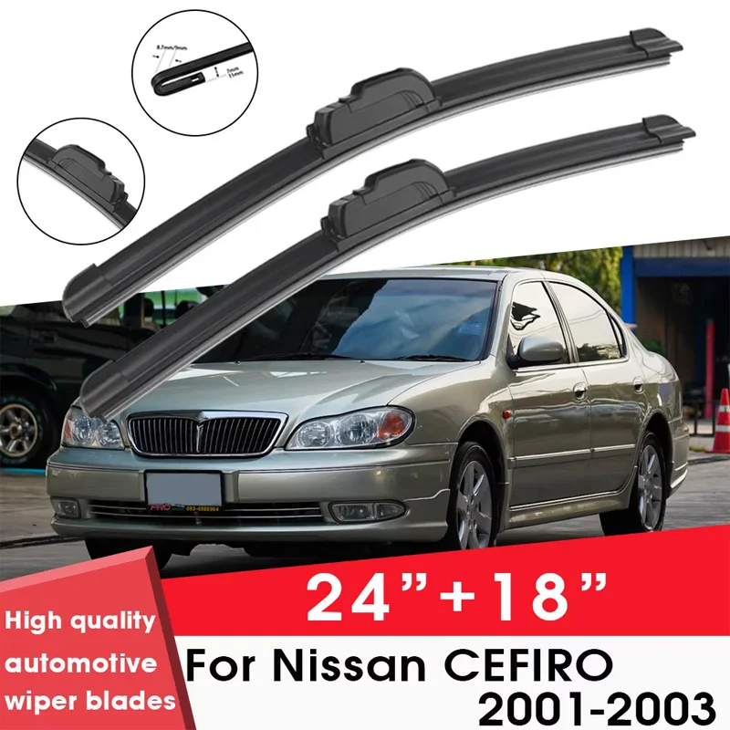 Car Wiper Blade Blades For Nissan CEFIRO 2001-2003 24"+18" Windshield Windscreen Clean Rubber Silicon Cars Wipers Accessories
Car Wiper Blade Blades For Nissan CEFIRO 2001-2003 24"+18" Windshield Windscreen Clean Rubber Silicon Cars Wipers Accessories