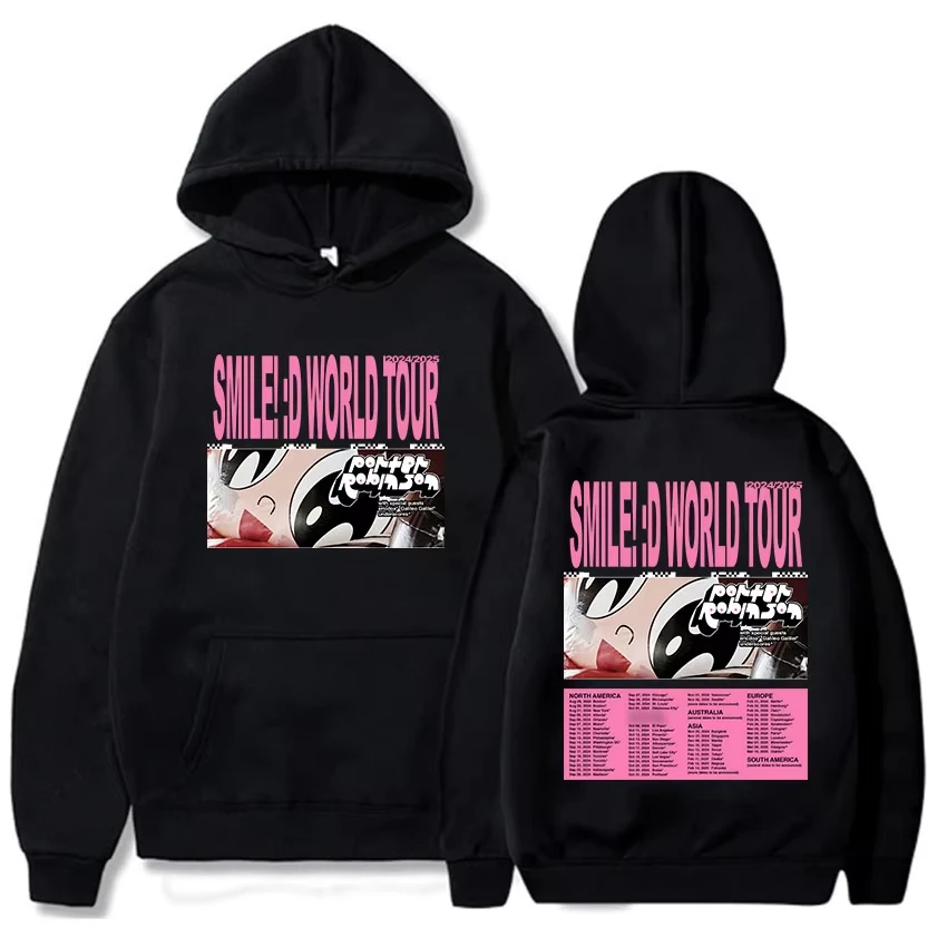 Double Side Printing Hoodies Porter Robinson Smile World Tour 2024/2025 Sweatshirts Streetwear Winter Fall Warm Hooded Pullovers
Double Side Printing Hoodies Porter Robinson Smile World Tour 2024/2025 Sweatshirts Streetwear Winter Fall Warm Hooded Pullovers