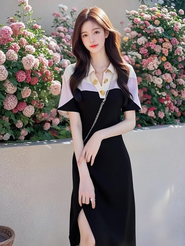 Элегантная корейская юбка-миди прямого кроя с воротником, цветными блоками, стройнящая, модная, для офиса, осенняя одежда
Элегантная корейская юбка-миди прямого кроя с воротником, цветными блоками, стройнящая, модная, для офиса, осенняя одежда