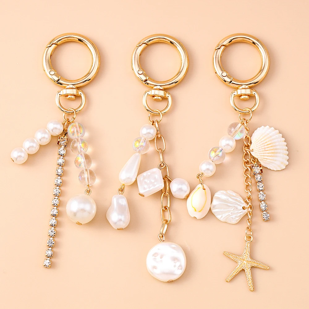 Fashion Pearl Shell Starfish Keychain Y2K Crystal Key Ring Pendants for Women Girls Handbag Decor DIY Summer Beach Jewelry Gifts
Fashion Pearl Shell Starfish Keychain Y2K Crystal Key Ring Pendants for Women Girls Handbag Decor DIY Summer Beach Jewelry Gifts