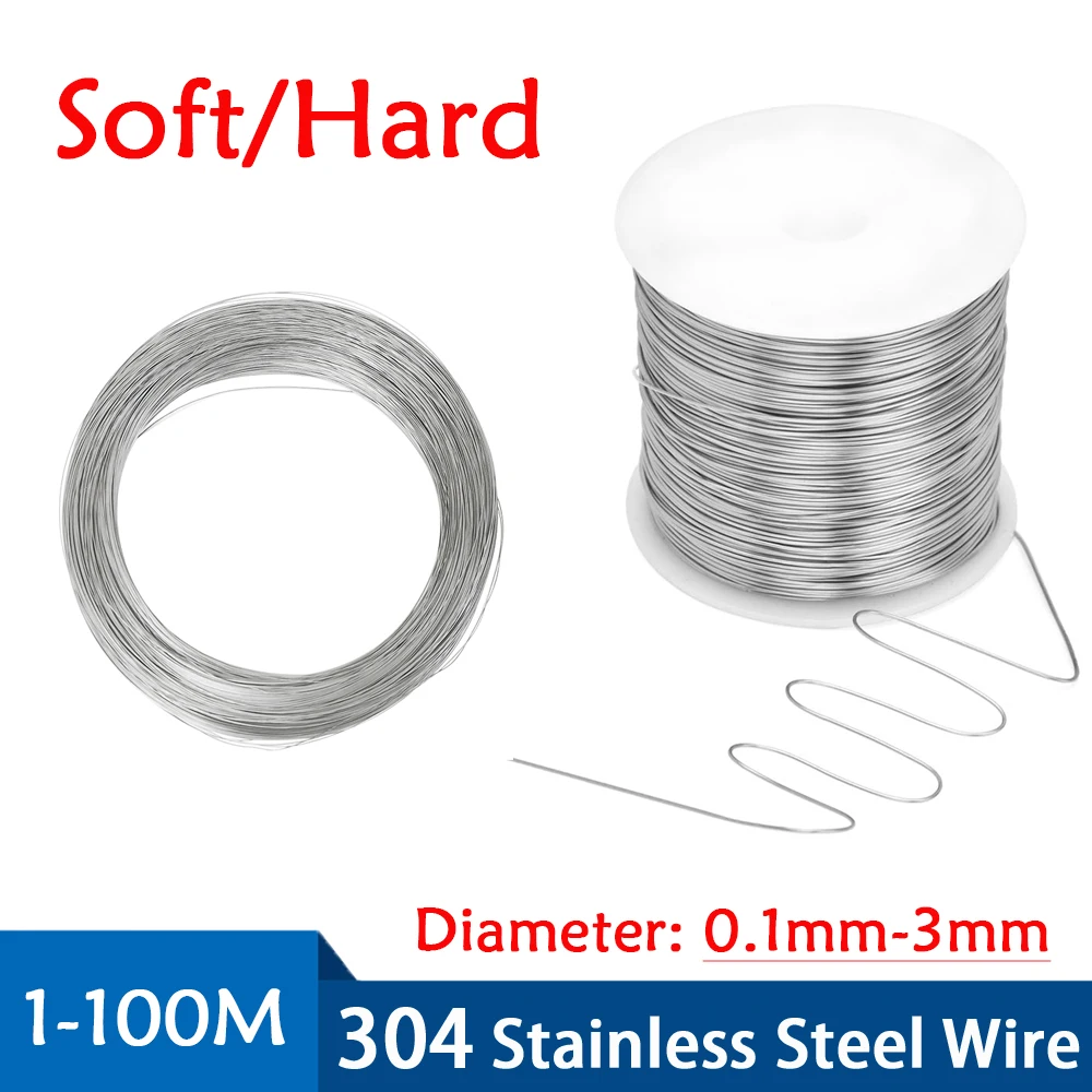 1-100M Soft/Hard Steel Wire 304 Stainless Steel Wire Single Strand Lashing Soft Iron Wire Diameter 0.1-3mm Rustproof Steel Wire
1-100M Soft/Hard Steel Wire 304 Stainless Steel Wire Single Strand Lashing Soft Iron Wire Diameter 0.1-3mm Rustproof Steel Wire