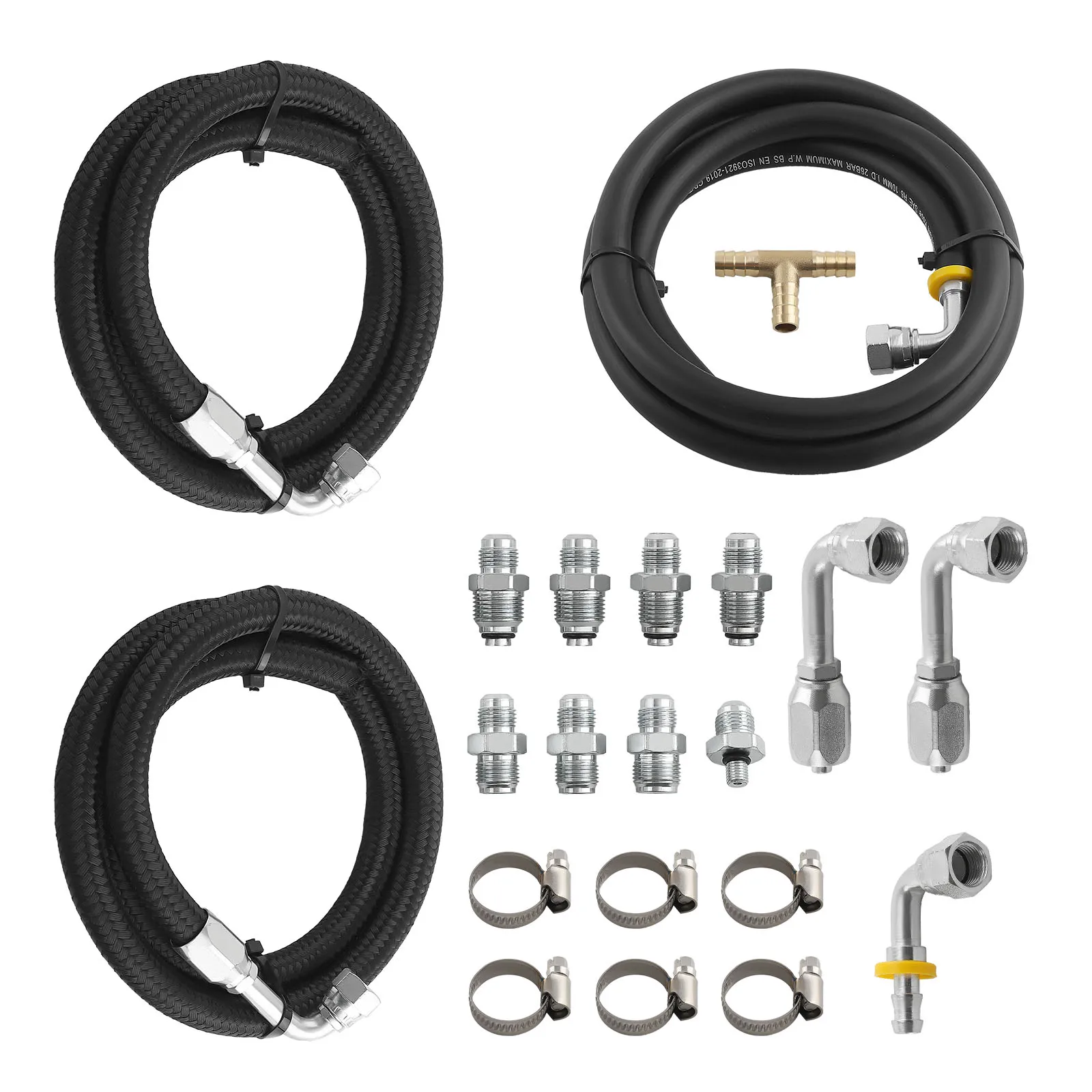Universal Steering Hose Hookup Kit For Hydroboost Power Brake Booster Aluminum
Universal Steering Hose Hookup Kit For Hydroboost Power Brake Booster Aluminum