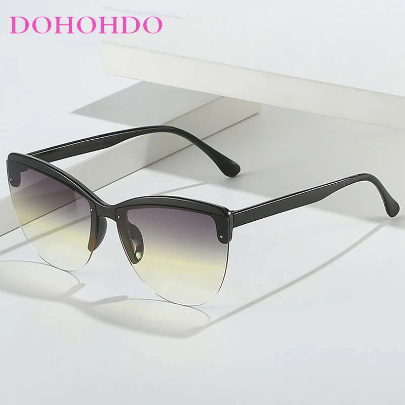 Half Frame Cat Eye Sunglasses Women Men Luxury Brand Designer Outdoor Driving Beach Party Sun Glasses UV400 Gafas De Sol Mujer
Half Frame Cat Eye Sunglasses Women Men Luxury Brand Designer Outdoor Driving Beach Party Sun Glasses UV400 Gafas De Sol Mujer