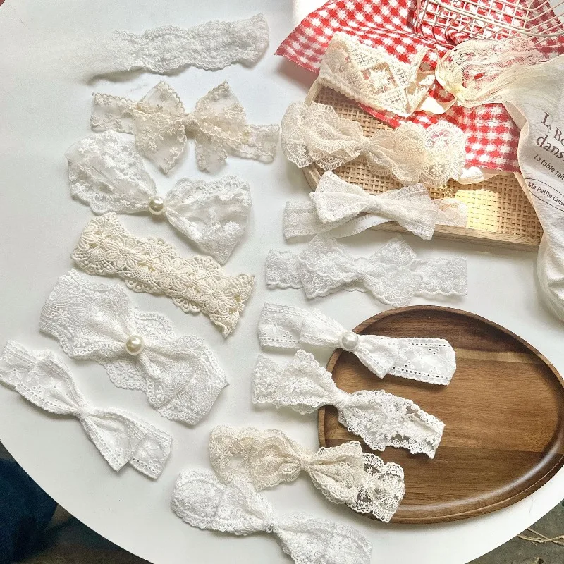 Vintage Lace Bow Baby Headband Multiple Styles Embroidered Floral Pearl Elastic Hairband Newborn Hollow Hair Accessories C1123
Vintage Lace Bow Baby Headband Multiple Styles Embroidered Floral Pearl Elastic Hairband Newborn Hollow Hair Accessories C1123