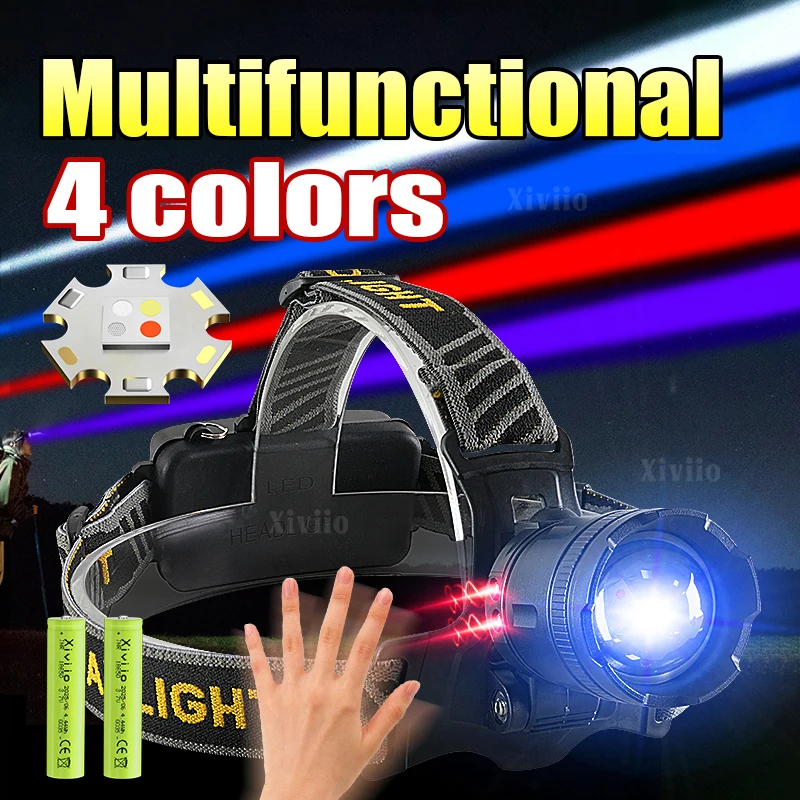 4Colors Powerful Headlamp TYPE-C Rechargeable Headlight 18650 Telescopic Zoom Camping Fishing Head Lantern UV Headlamp
4Colors Powerful Headlamp TYPE-C Rechargeable Headlight 18650 Telescopic Zoom Camping Fishing Head Lantern UV Headlamp