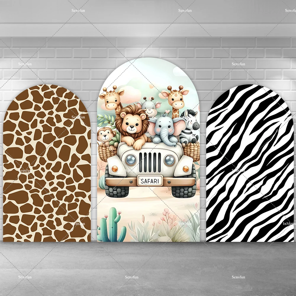 Zebra Leopard Pattern Print Arch Backdrop Driving Car Animals Boy Safari Jungle Birthday Party Decoration Arched Wall Background
Zebra Leopard Pattern Print Arch Backdrop Driving Car Animals Boy Safari Jungle Birthday Party Decoration Arched Wall Background