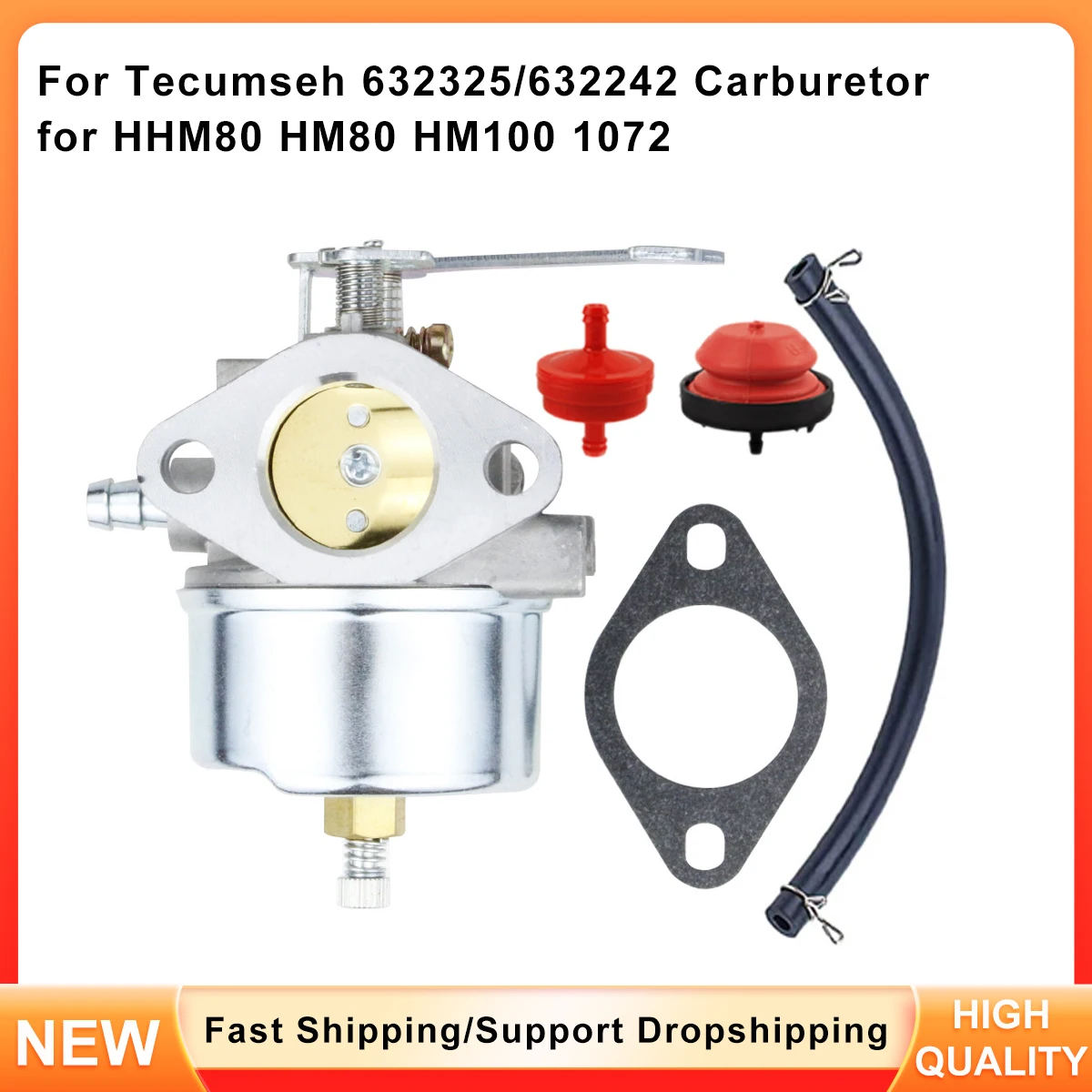 Replacement Carburetor Kit for Tecumseh HHM80 HM80 HM100 1072 Engines - OEM 632325 - Fits 632242
Replacement Carburetor Kit for Tecumseh HHM80 HM80 HM100 1072 Engines - OEM 632325 - Fits 632242