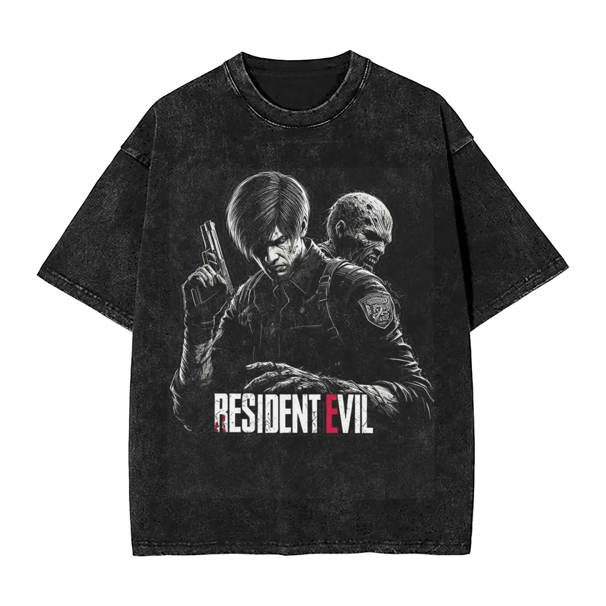 Washed T Shirt Leon Scotts Kennedy Residents Evils Hip Hop Retro T-Shirt Street Streetwear 100% Cotton Printed Tees Men Women
Washed T Shirt Leon Scotts Kennedy Residents Evils Hip Hop Retro T-Shirt Street Streetwear 100% Cotton Printed Tees Men Women