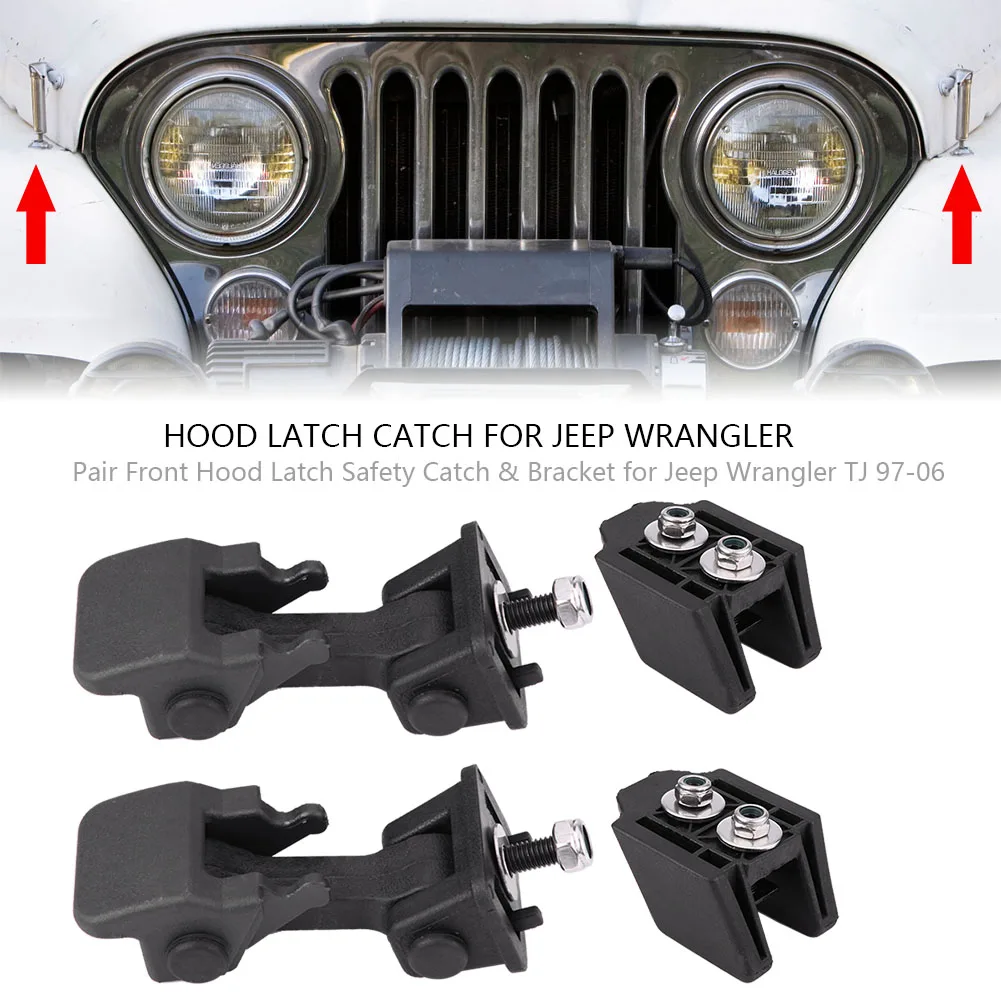 Пара защелок передней капота и замена кронштейна для Jeep Wrangler TJ резиновые защелки капота правые и левые комплекты 1997-2006 гг.
Пара защелок передней капота и замена кронштейна для Jeep Wrangler TJ резиновые защелки капота правые и левые комплекты 1997-2006 гг.