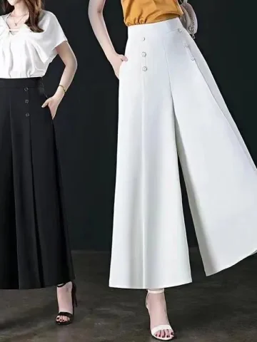 Summer Thin Wide Leg Pants Breathable Loose plus Size Slimming Casual High Waist Korean Style Commute Wind Ladies Trousers
Summer Thin Wide Leg Pants Breathable Loose plus Size Slimming Casual High Waist Korean Style Commute Wind Ladies Trousers