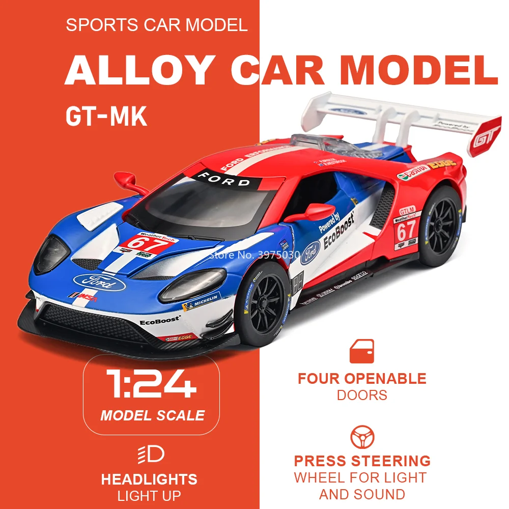 1:24 GT-MK Sports Car Miniature Diecast Toy Alloy Models Doors Opened Sound Light Pull Back Vehices Children's Day Gifts for Boy
1:24 GT-MK Sports Car Miniature Diecast Toy Alloy Models Doors Opened Sound Light Pull Back Vehices Children's Day Gifts for Boy