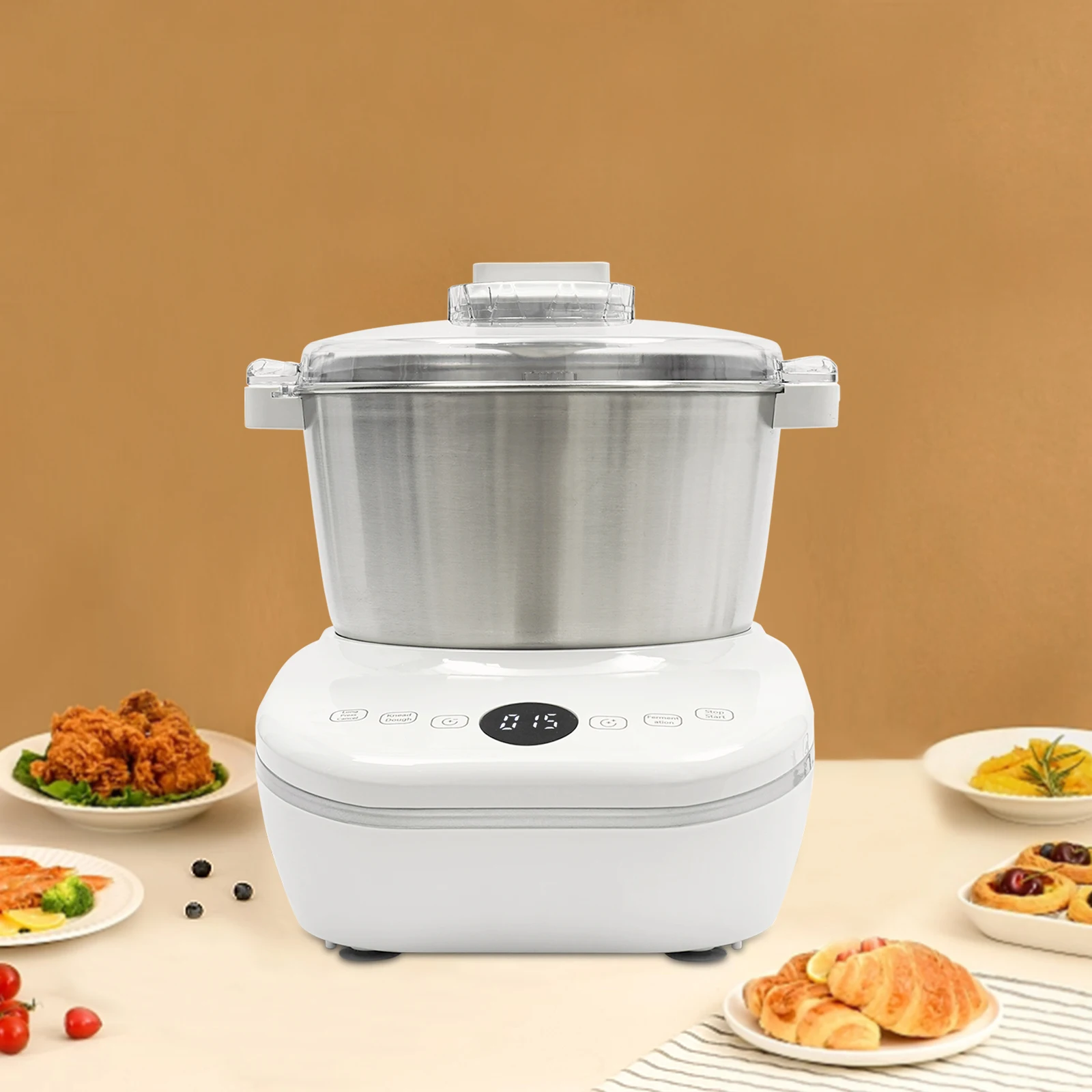 200W DC Copper Motor Electric Dough Maker, Dough Mixer Machine with Ferment Function for Breakfast Shops and Home Kitchens
200W DC Copper Motor Electric Dough Maker, Dough Mixer Machine with Ferment Function for Breakfast Shops and Home Kitchens