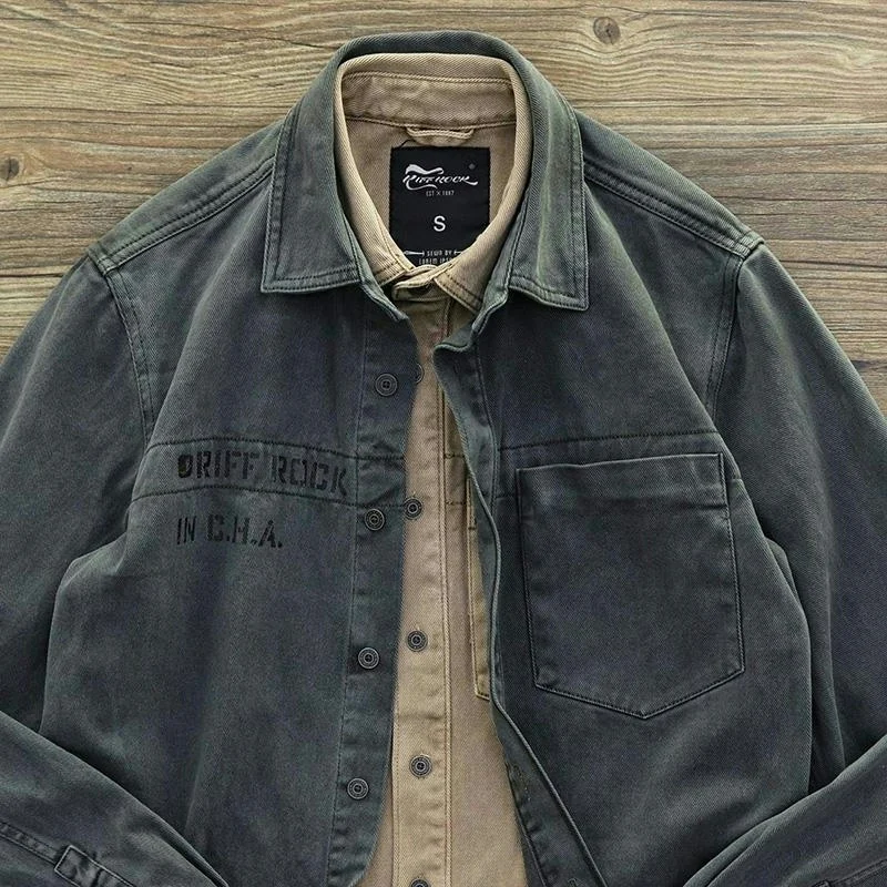 Retro American Style Long Sleeve Shirt Men's Workwear Jacket Spring Autumn Seasonal Loose Fit Youth Casual Pure Color
Retro American Style Long Sleeve Shirt Men's Workwear Jacket Spring Autumn Seasonal Loose Fit Youth Casual Pure Color