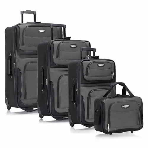 Travel Select Amsterdam Softside Expandable Luggage with Rolling Wheels, Gray, 4-Piece Set (15/21/25/29)
Travel Select Amsterdam Softside Expandable Luggage with Rolling Wheels, Gray, 4-Piece Set (15/21/25/29)