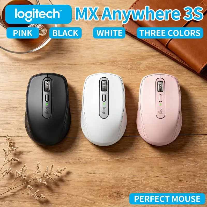 Office MX Anywhere 3S - 8000 DPI, 3-Device Bluetooth, Fast Charge, Perfect for Bakery Store Desk & Daily Routine Work