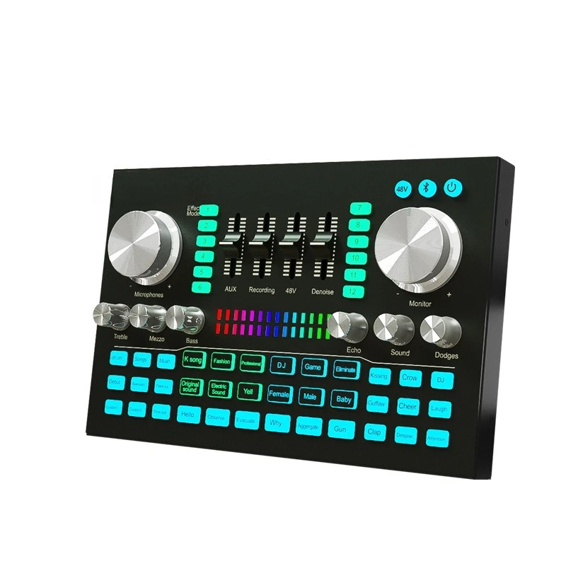 A2 English version Live sound card Karaoke computer mobile phone voice changer
A2 English version Live sound card Karaoke computer mobile phone voice changer