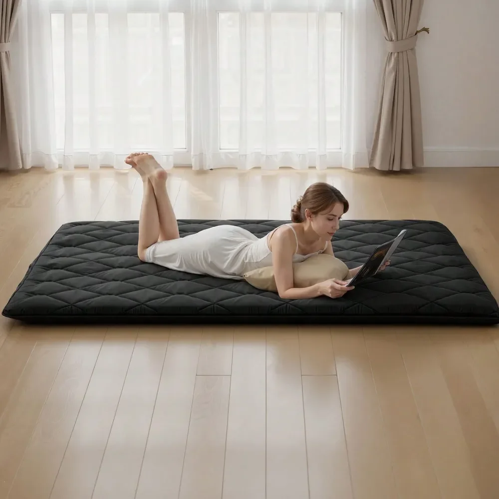 Tatami Mat, Queen Size Foldable Japanese Tatami Mattress, Futon Mattress With Storage Bag Fastener, 9Layer Floor Mat For Sleepi
Tatami Mat, Queen Size Foldable Japanese Tatami Mattress, Futon Mattress With Storage Bag Fastener, 9Layer Floor Mat For Sleepi