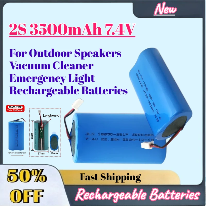 Upgrade 2S 3500mAh 7.4V 18650 Lithium Battery Pack for Outdoor Speakers Vacuum Cleaner Emergency Light Rechargeable Batteries
Upgrade 2S 3500mAh 7.4V 18650 Lithium Battery Pack for Outdoor Speakers Vacuum Cleaner Emergency Light Rechargeable Batteries