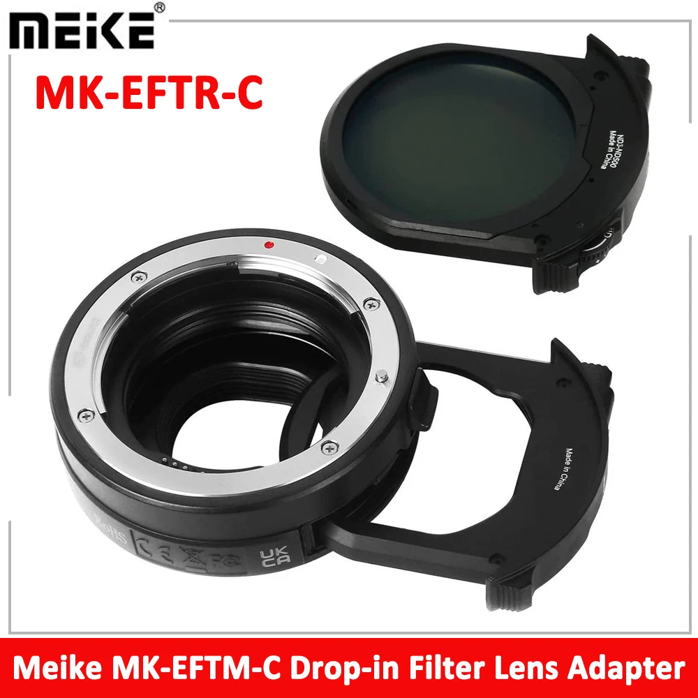 Адаптер Meike для объектива с автофокусом для камеры Canon EF/EOS M с переменным фильтром ND и УФ-фильтром
Адаптер Meike для объектива с автофокусом для камеры Canon EF/EOS M с переменным фильтром ND и УФ-фильтром