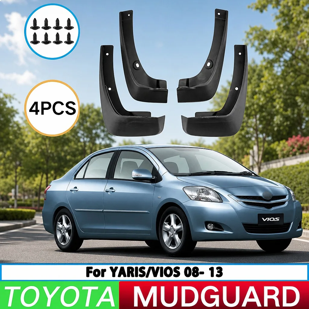 For 08-13 Vios Yaris Sedan 2006-2012 Car Tire Fender Splash Guard Front Rear Wheel 4pcs
For 08-13 Vios Yaris Sedan 2006-2012 Car Tire Fender Splash Guard Front Rear Wheel 4pcs